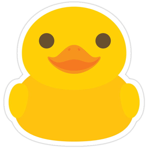 "Emoji Rubber Duck Happy Smiling Face" Stickers by teeandmee Redbubble