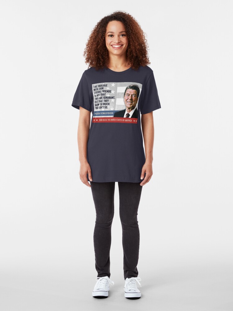 Alternate view of President Ronald Reagan Quote Slim Fit T-Shirt