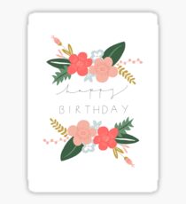 Fiona alles Gute zum Geburtstag / Grußkarte Sticker