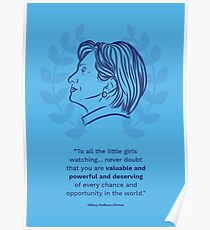 Hillary Clinton Inspiring Quote Poster