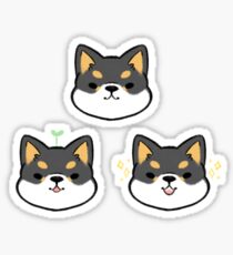 Shiba Inus (Schwarz) Sticker