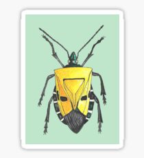 Yellow insect drawing Sticker