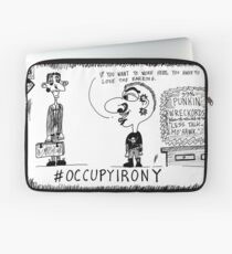 Occupy Irony editorial cartoon Laptop Sleeve