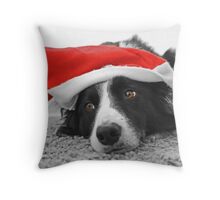 border collie christmas pillow