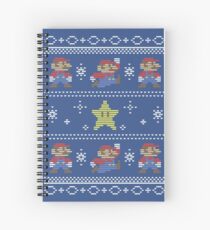 Mario Christmas Sweater Spiral Notebook