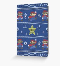 Mario Christmas Sweater Greeting Card