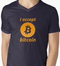 I Accept Bitcoin's! Men's V-Neck T-Shirt