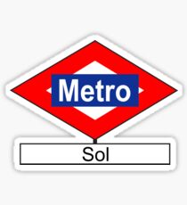Placa de la estaciĂ³n de Metro de Sol Sticker