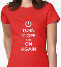 Keep Calm - Turn It Off and On Again Women's Fitted T-Shirt
