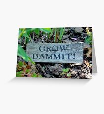"Gardening Directions" Greeting Card