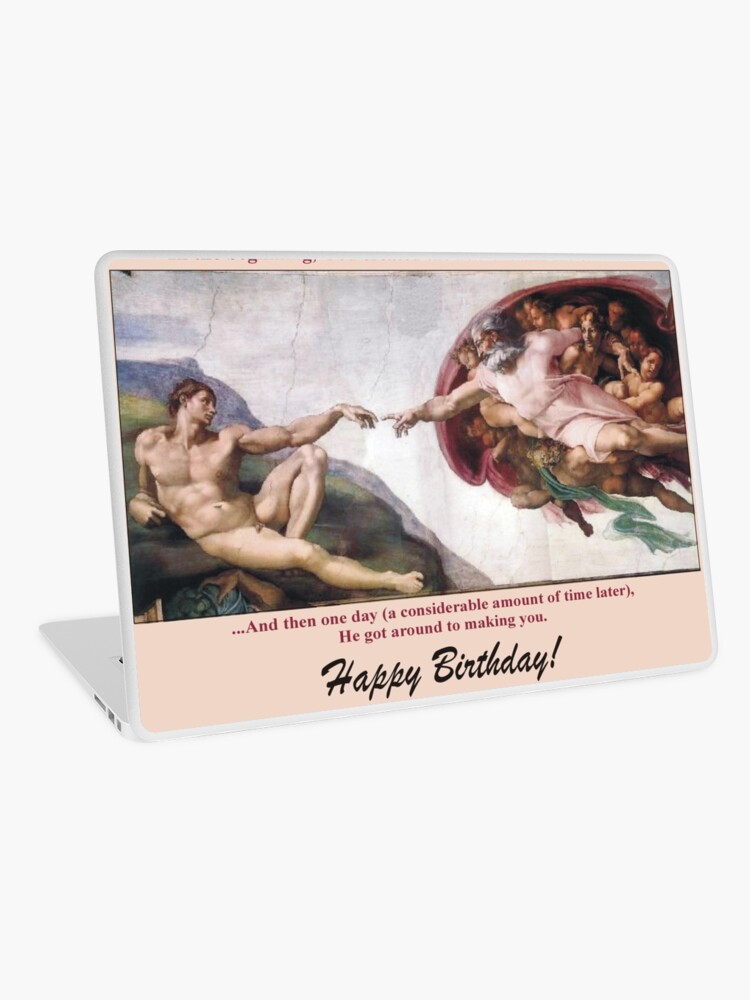 Michelangelo S The Creation Of Adam Laptop Skin