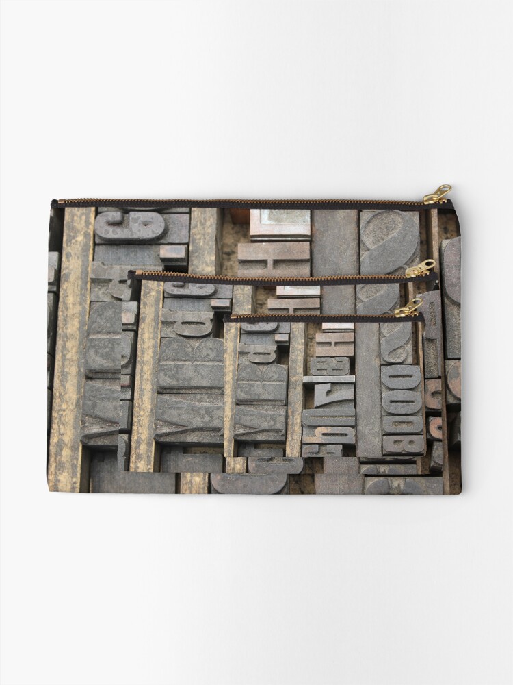 Alternate view of Letterpress, Brooklyn Flea Market Zipper Pouch