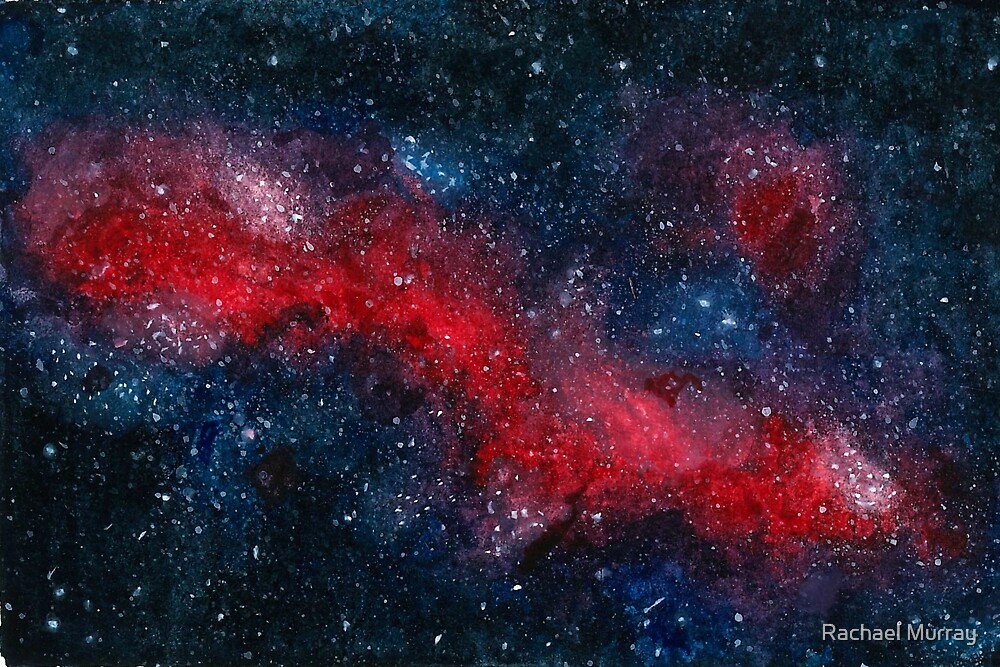 Watercolour Galaxy Painting By Rachael Murray Redbubble   Flat,1000x1000,075,f.u2 