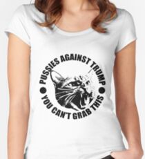 Pussies Against Trump Women's Fitted Scoop T-Shirt