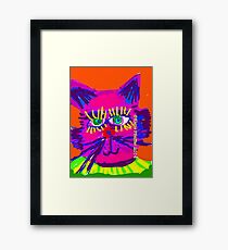Cat Head Framed Print