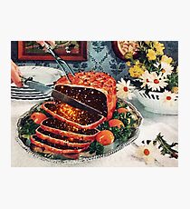 Roast with Mushrooms Photographic Print