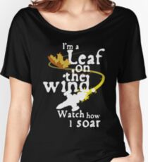 Leaf on the wind (white text) Women's Relaxed Fit T-Shirt