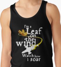 Leaf on the wind (white text) Tank Top
