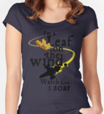 Leaf on the wind Women's Fitted Scoop T-Shirt