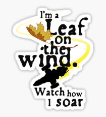 Leaf on the wind Sticker
