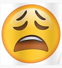 Weary Emoji Poster