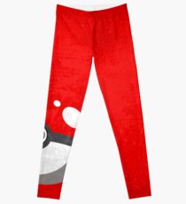 Red Pokeball Grunge Leggings