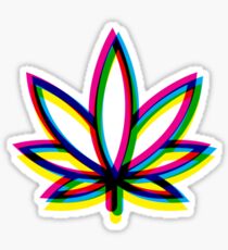 Blurry Marijuana Leaf Sticker