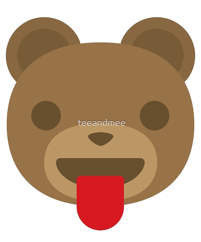 teddy bear with tongue