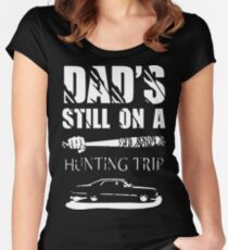 Camiseta entallada de cuello redondo TWD / SPN - Viaje de caza de Negan / John Winchester