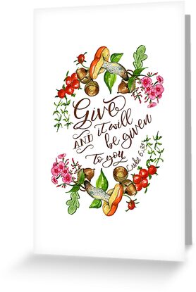 "Floral Thanksgiving Bible verse Luke 6:38 Thanksgiving ...