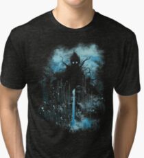 Cthulu class 5 vs little hero Tri-blend T-Shirt