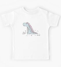 Ornament with dinosaurs, Jurassic Park. Adorable seamless pattern with funny dinosaurs in cartoon Kids Tee