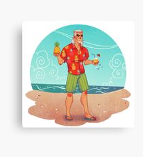 Grampa Geralt on Holiday Canvas Print