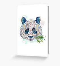 Ethnic Highly Detailed Panda Greeting Card