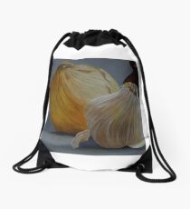 Garlic and Onions Drawstring Bag