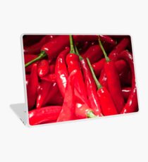 Red hot chilies for sale at the market in Amlapura in Bali, Indonesia Laptop Skin