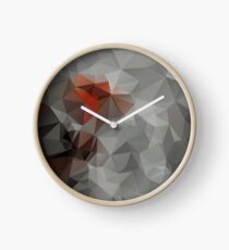 Abstract bright background of triangles polygon print illustration Clock