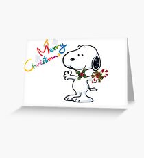 snoopy and marry christmas Greeting Card