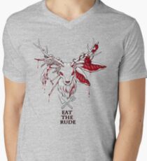 Hannibal T-shirt(Black) Men's V-Neck T-Shirt