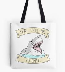 don't tell me to smile - color Tote Bag