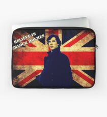 SherlockBelieveUnionJack Laptop Sleeve