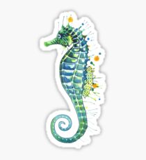Seahorse - Green Sticker