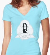 The Bodhichica Women's Fitted V-Neck T-Shirt