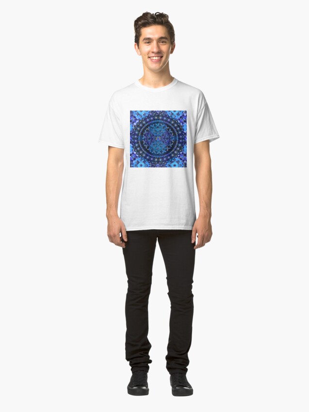 Alternate view of Blue Mosaic Mandala Classic T-Shirt