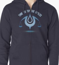 Sudadera con capucha y cremallera ¡Inclinar el fiel de la balanza!
