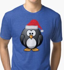 Christmas Penguin Shirt Tri-blend T-Shirt