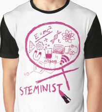 Steminist with Lipstick STEM Feminist Graphic T-Shirt