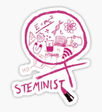 Steminist with Lipstick STEM Feminist Sticker