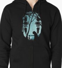 Sudadera con capucha y cremallera hecho desaparecer