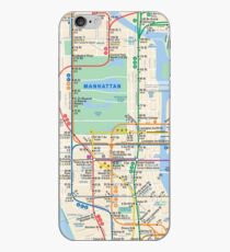Vinilo o funda para iPhone MTA Subway Map Nueva York Manhattan Phone Case